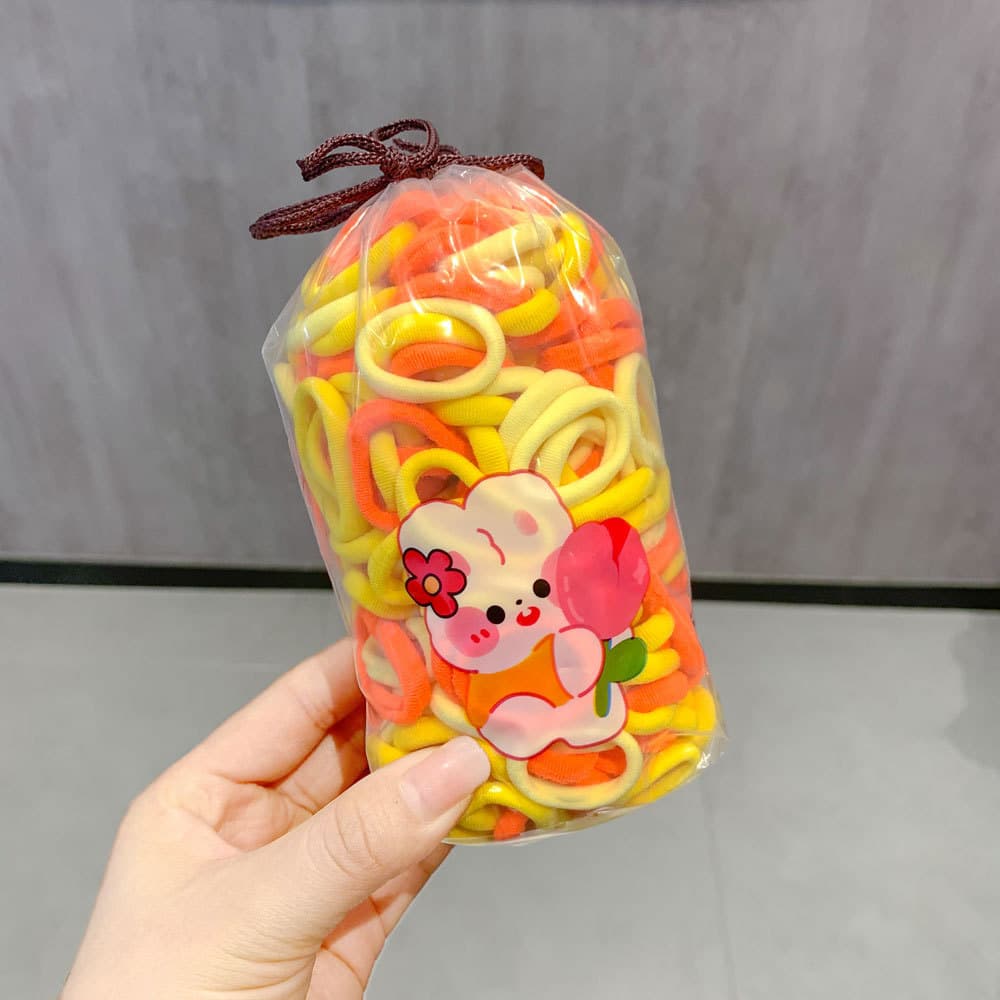 Yellow series 200-piece cartoon drawstring bags