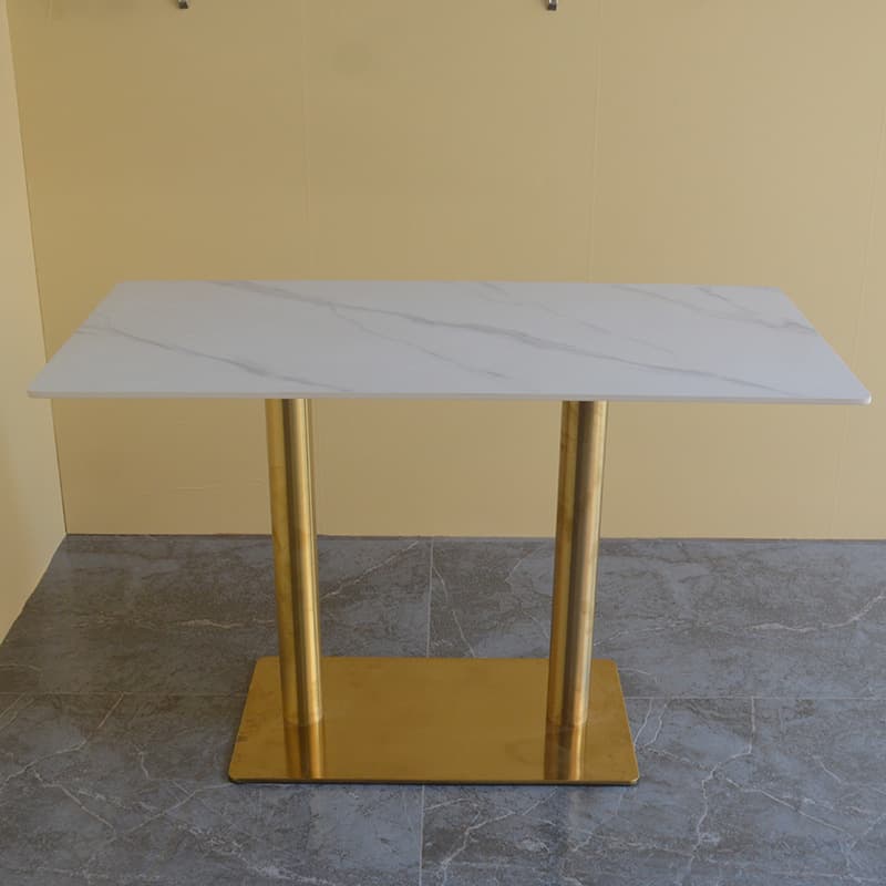 Snow mountain white 120*60+titanium stainless steel feet