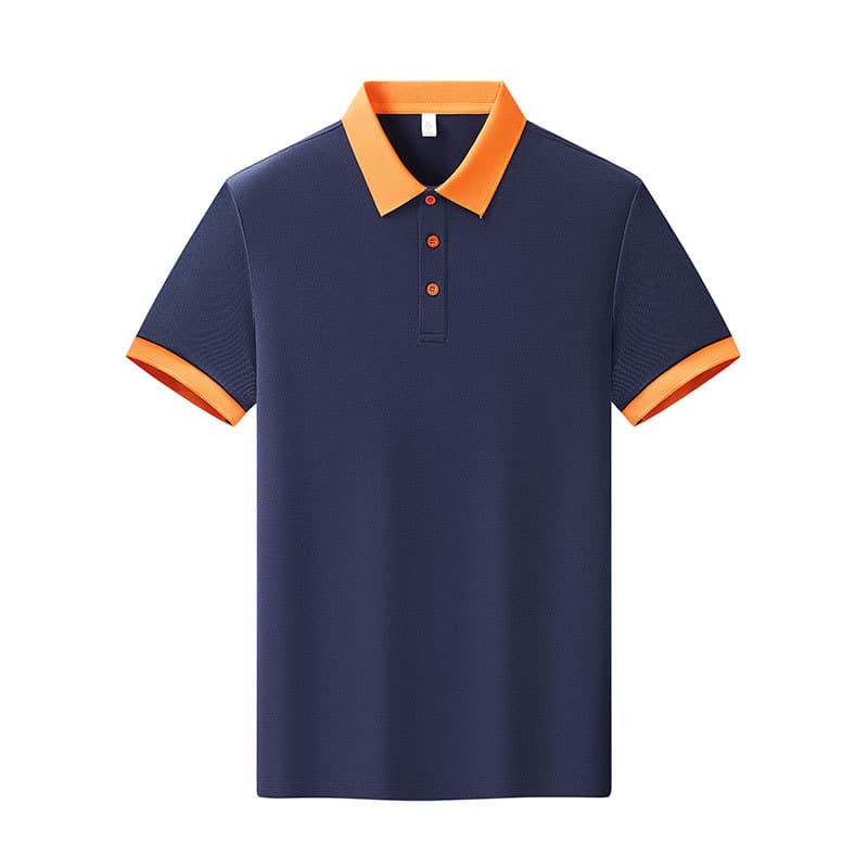 Navy blue and orange