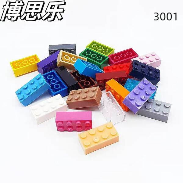 Lego ilə uyğun 3001 2x4 kiçik hissəcik əsas konstruktor kərpicləri
