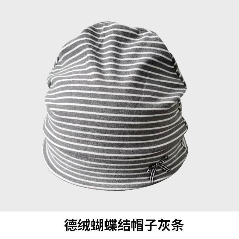 Hat Velvet Grey Bow