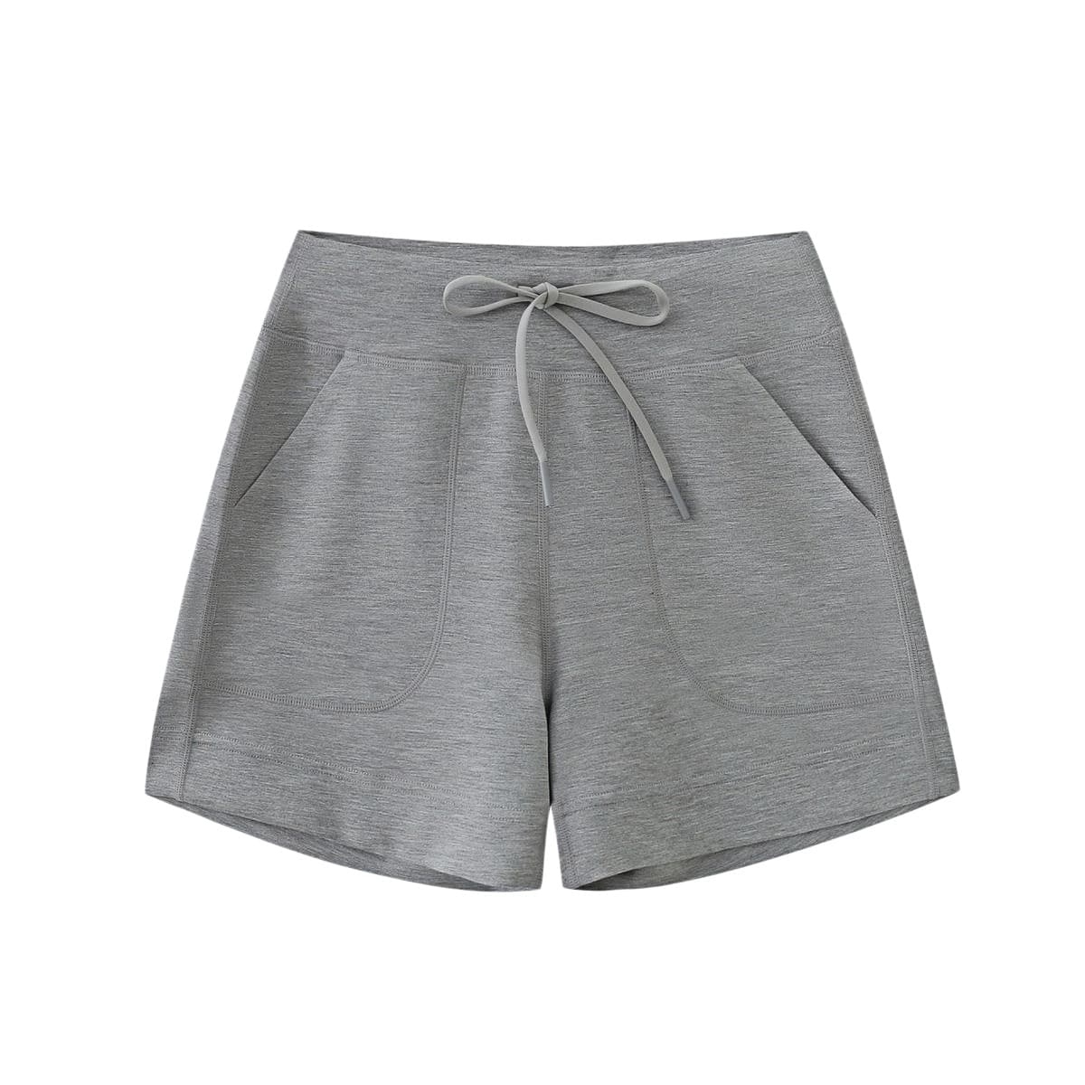 Hemp gray-three-quarter pants