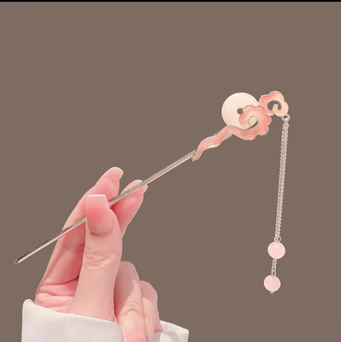 93# Xiangyun Jade Hairpin-Pink