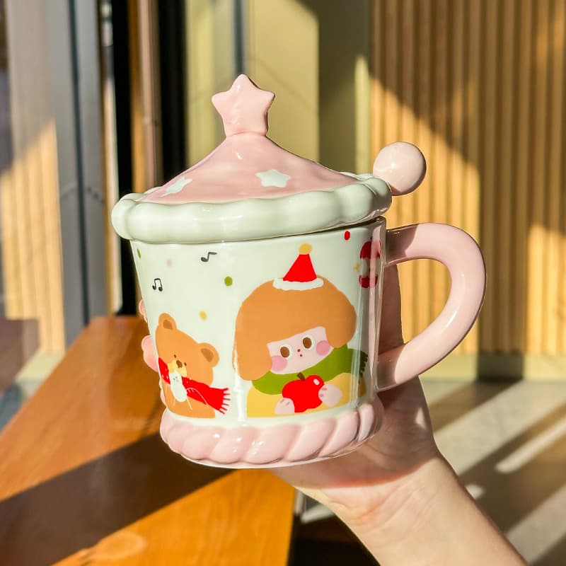 Star christmas cup-pink