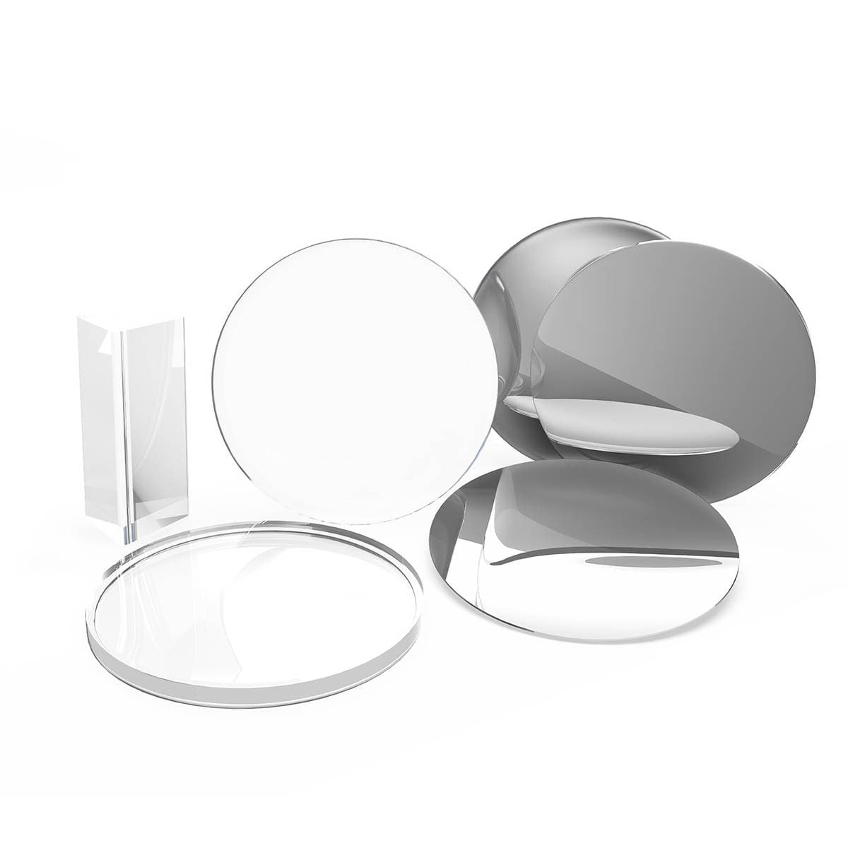 Optik qabarıq-çökük linza, 3/4/5 sm diametrli, Qalileo/Kepler teleskopu üçün. 5