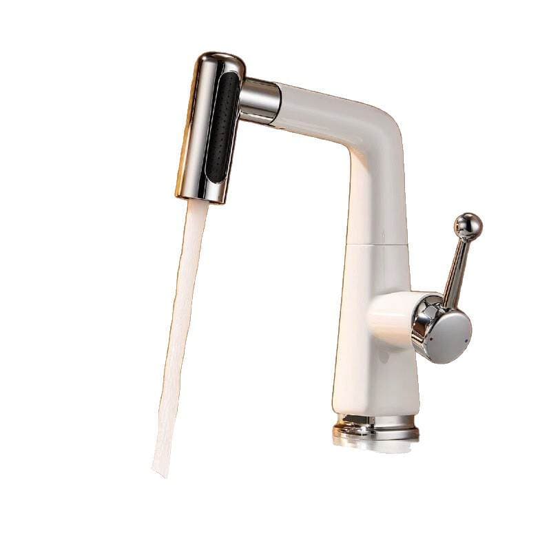 Carefully Selected All-Copper Pull-Out Basin Faucet, Hot and Cold, for Home Use, Adjustable and Rotatable, Bathroom Washbasin Faucet 5