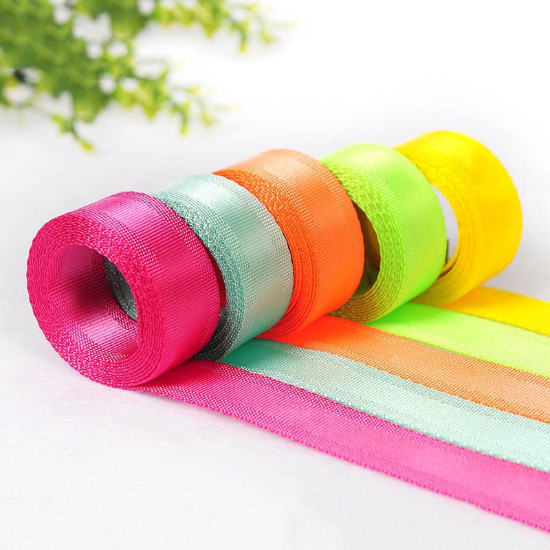 Nylon Bilateral Twill Ribbon Bag Shoelaces Clothing Lock Edge Plain Packaging Ribbon Gift Box Decorative Ribbon Lanyard 4