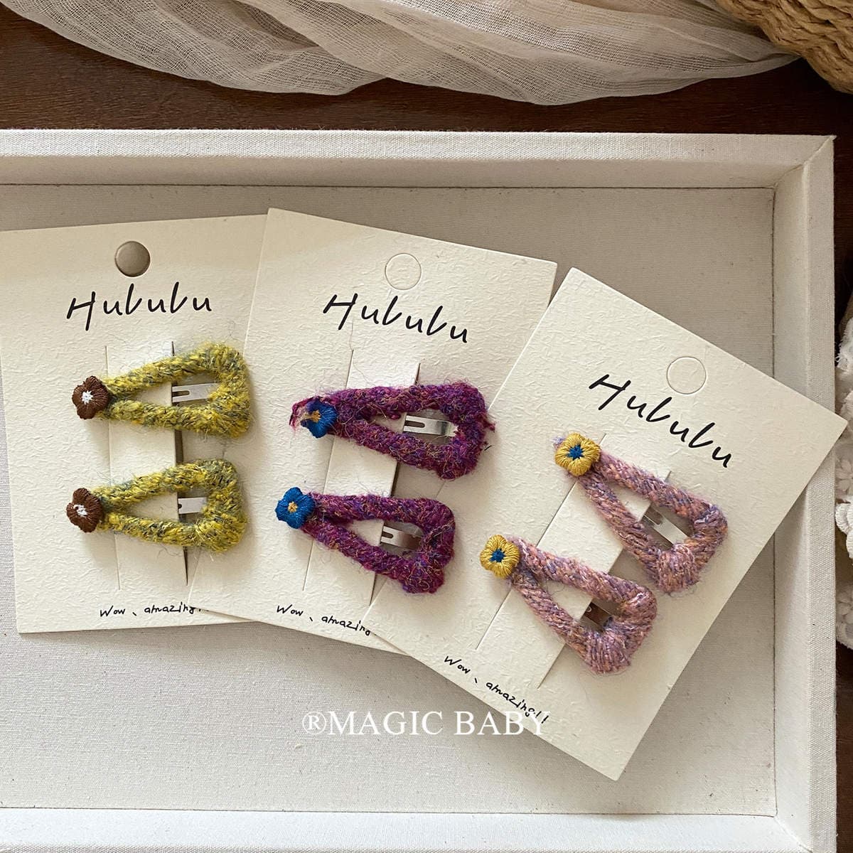 Korean Retro Plush Hair Clips for Girls, Autumn and Winter Triangular Hairpins, Children's Hair Accessories, Baby Bb Clips, Forehead Clips 1