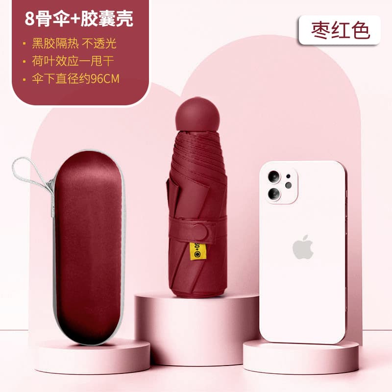 Date red - 8 bones fully blackout - with capsule shell