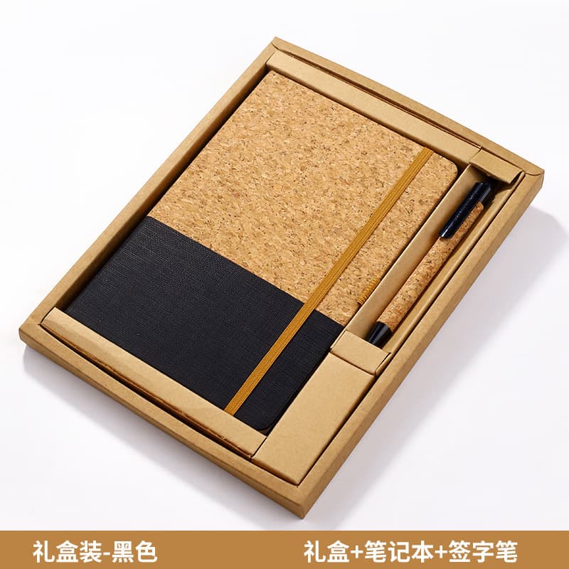 Black cork a5 strap book gift box