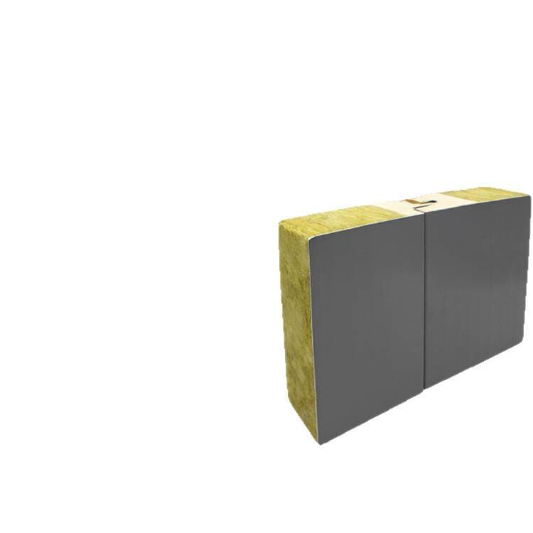 Factory Direct Sales Polyurethane Edge-Sealed Rock Wool Composite Board Fireproof Waterproof Insulation Exterior Wall Sandwich Panel 5