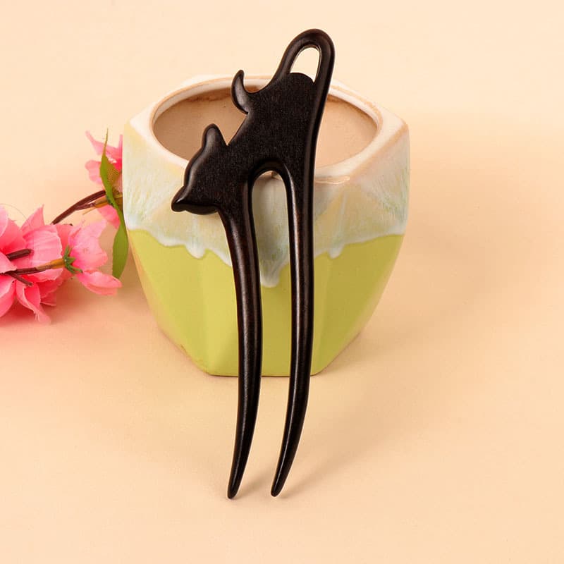 Ebony hairpin---01 style (length 15cm)