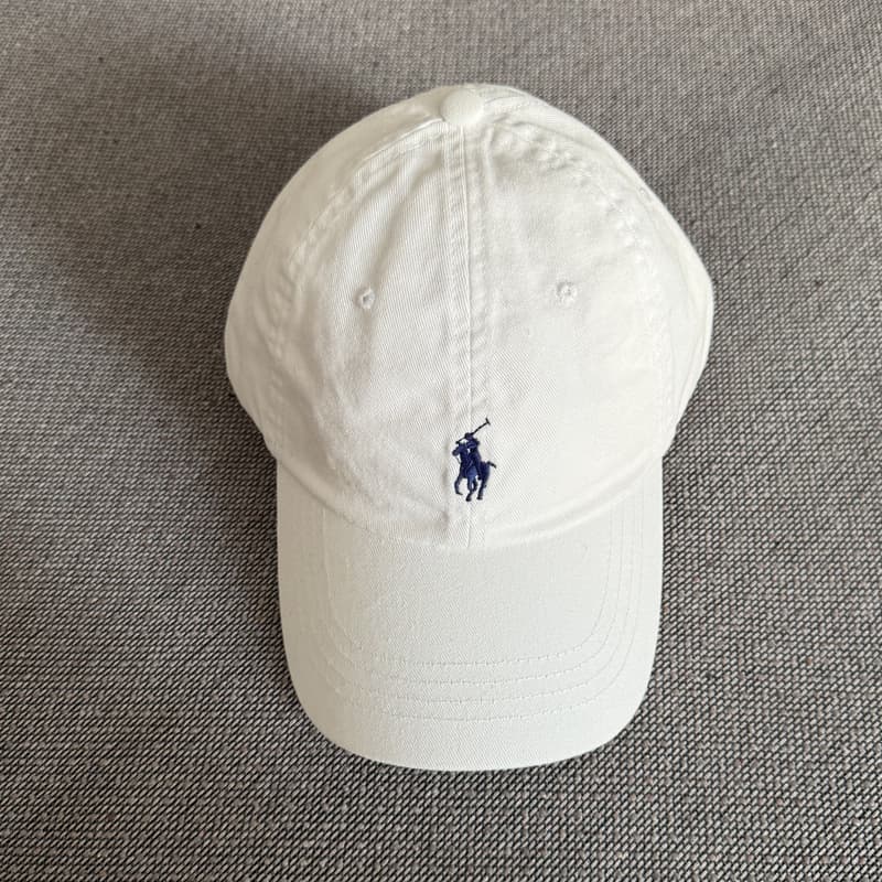 White with navy label