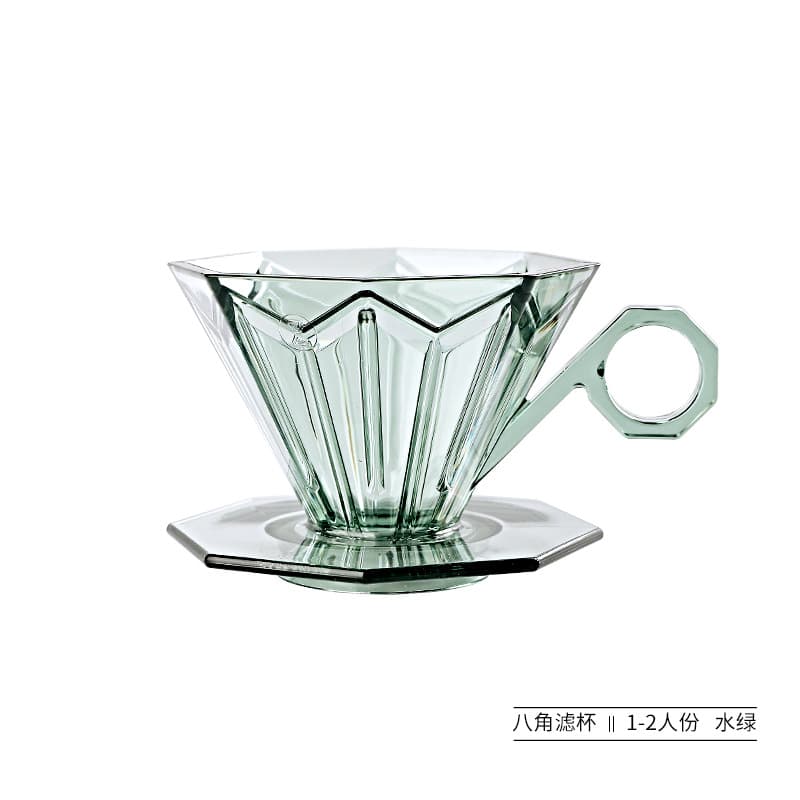 Octagonal diamond filter cup green