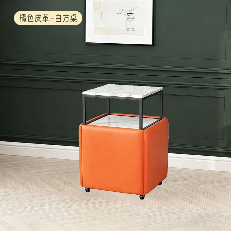 Orange leather