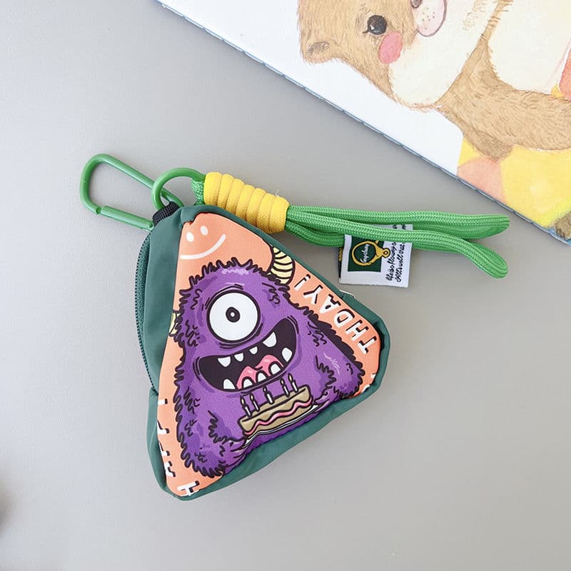 [little triangle monster] + green label lanyard