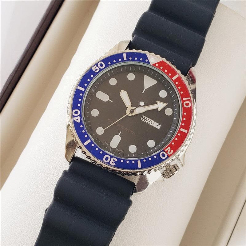 White shell red and blue circle tape