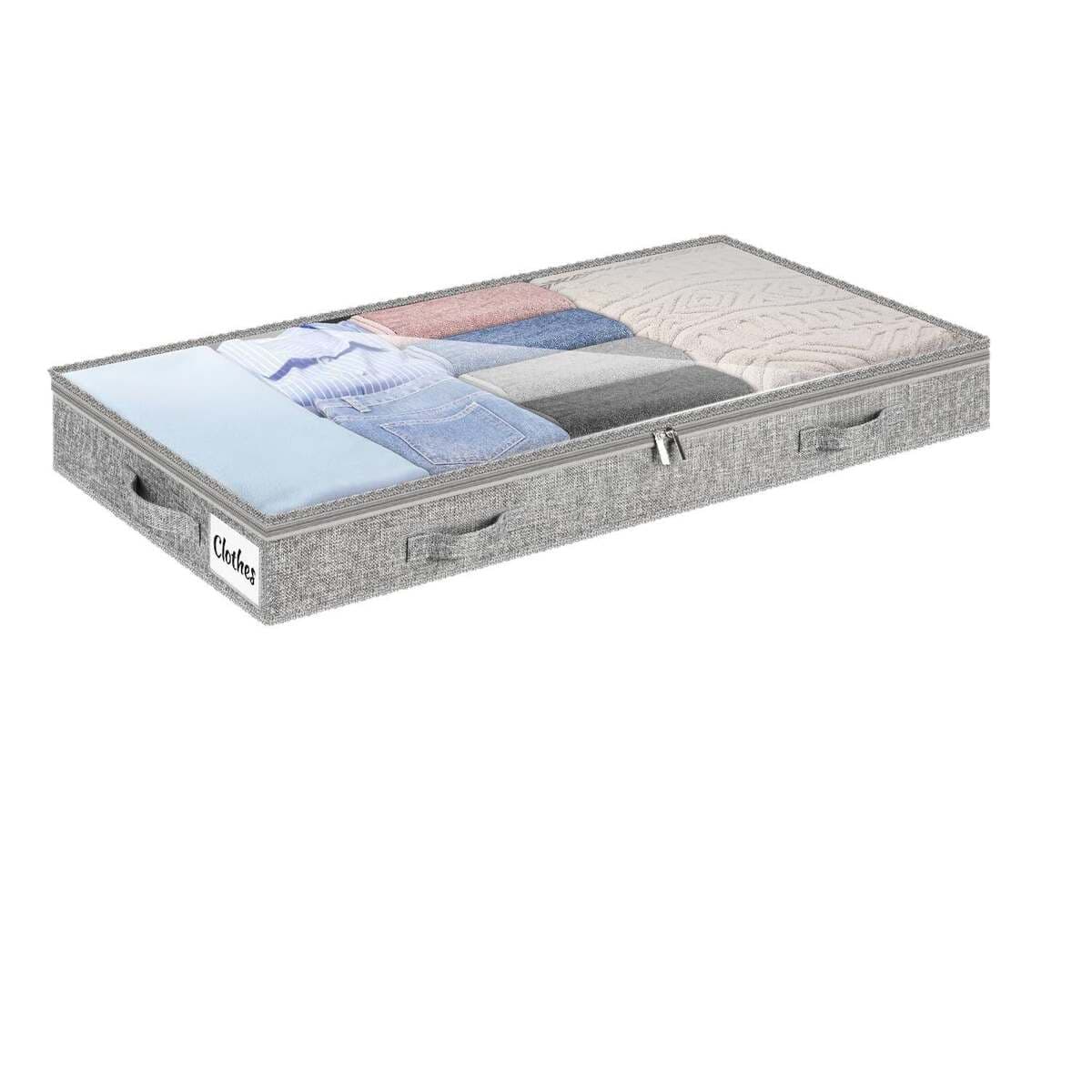 Divan və ya çarpayı altı üçün ultra-nazik (10 sm) şəffaf parça saxlama qutusu (paltar və əşyalar üçün). 5