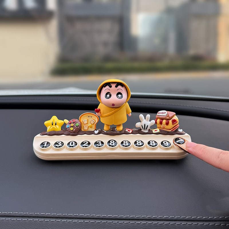 2026 yeni model Crayon Shin-Chan müvəqqəti avtomobil dayanacaq nömrəsi, gizlədilə bilən telefon nömrəsi ilə 3