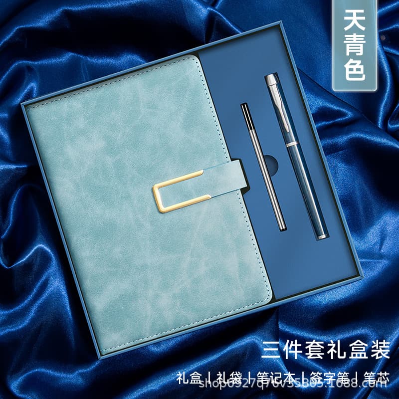 A5-u-shaped buckle gift box in sunny blue