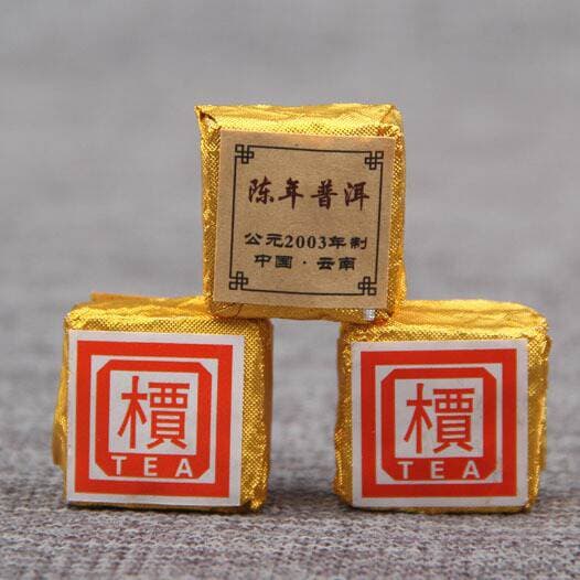 2003 Yunnan Pu'er Çayı, bişmiş, mini kərpic/Tuo 2