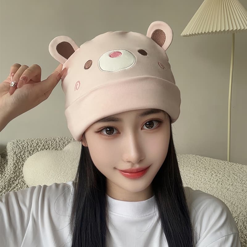 Milo bear confinement hat single layer pink