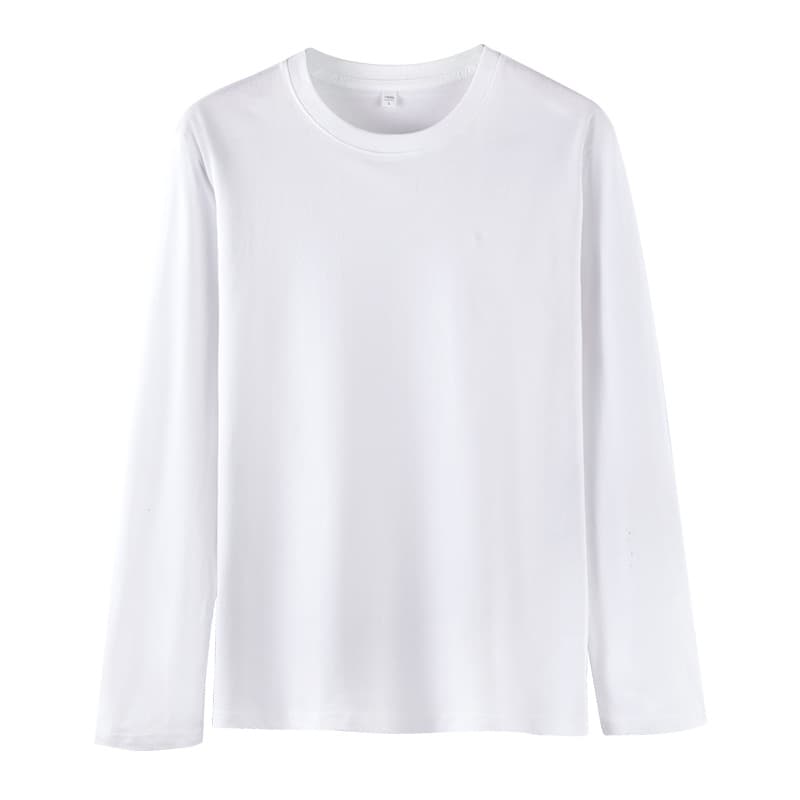 White [180g pure cotton long sleeves]