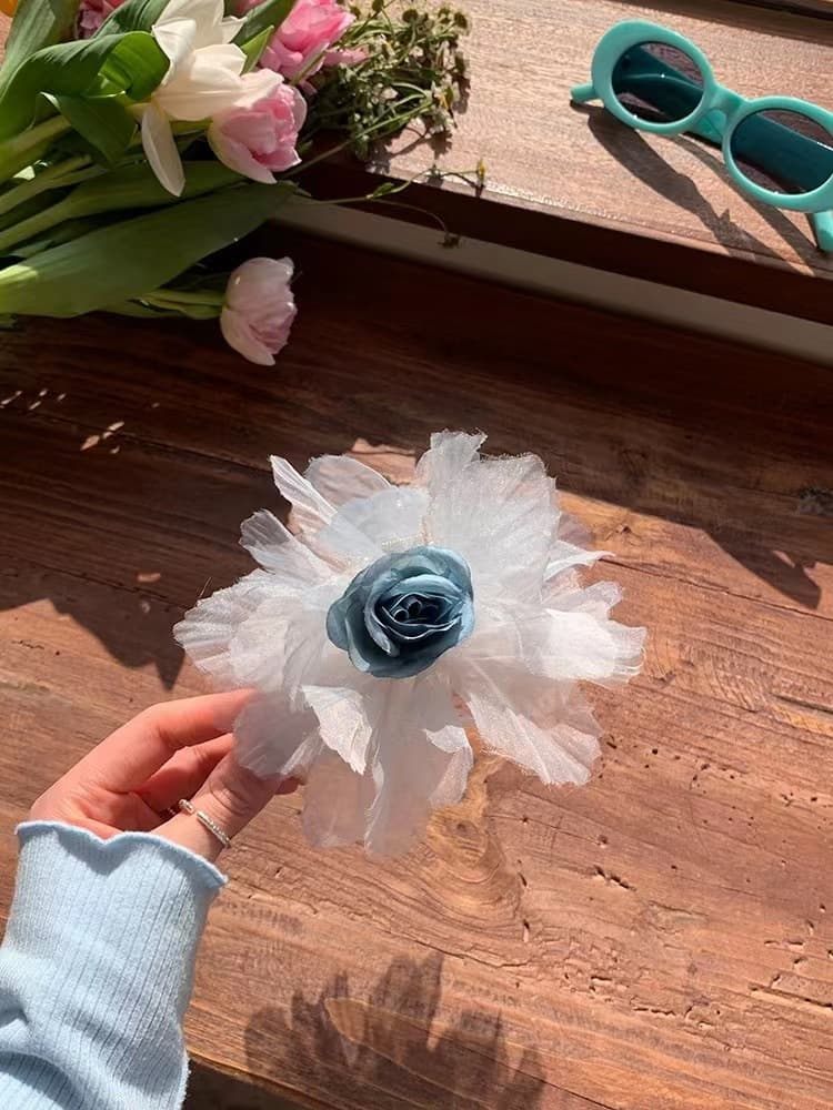6005 fairy flower clip-blue
