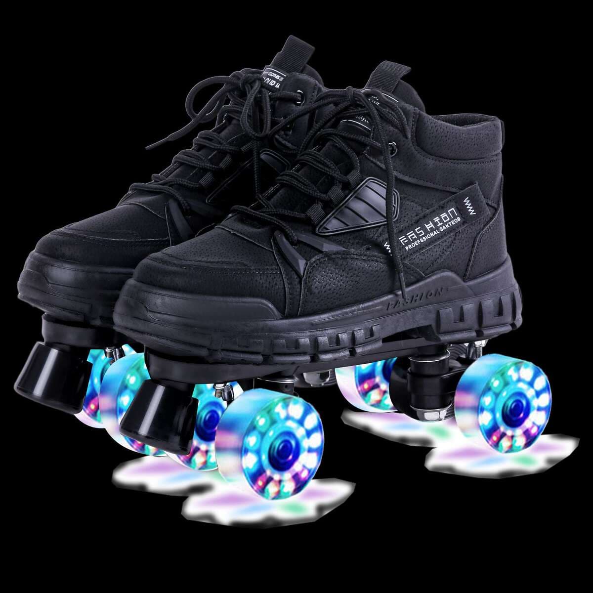 New Martin boots four-wheel adult children's double-row skating shoes men's and women's skating shoes flash wheel sneaker skating shoes 3