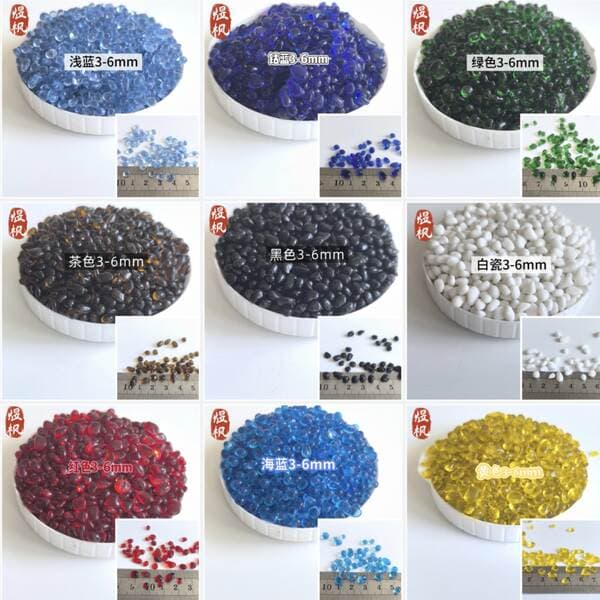 Colored Glass Beads, Washed Stone, Terrazzo, Glass Beads for Swimming Pools, Aquarium Landscaping, Glass Bottom Sand, Glass Aggregate