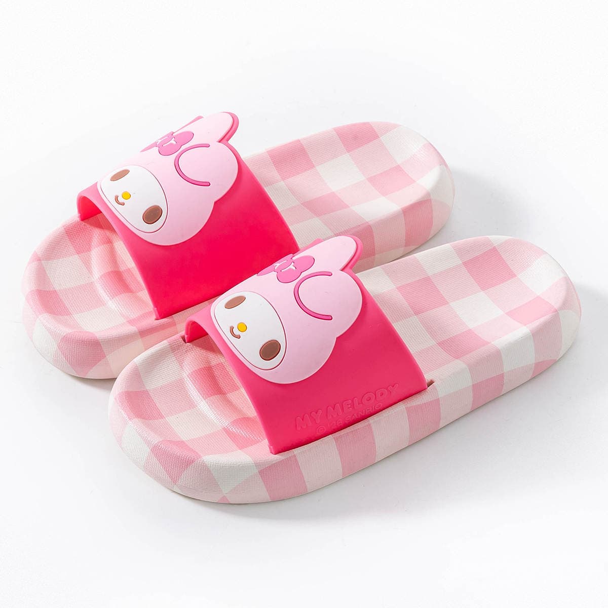 Sanrio My Melody uşaq və valideyn-uşaq terlikləri, sürüşməyən, ev və hamam üçün. 5
