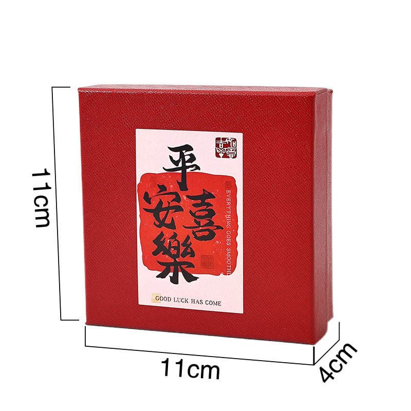 Peace and Joy Red Packaging Box Earrings Necklace Bracelet Box Bracelet Gift Jewelry Box Keychain Packaging Gift Box 5