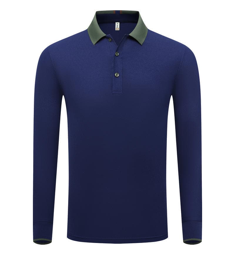Navy blue and tea green collar
