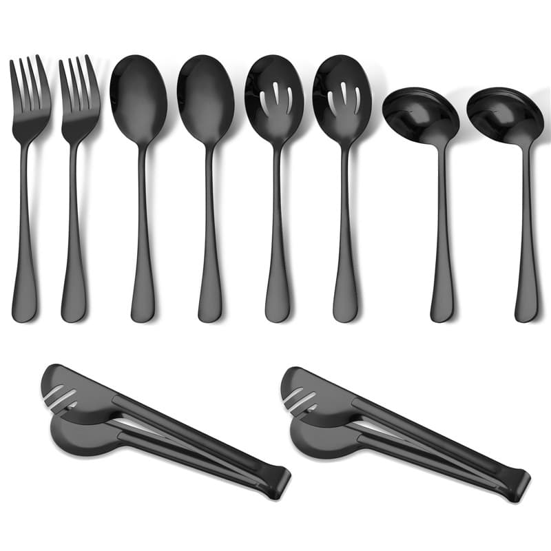 [black 10-piece set] with semi-circle clip