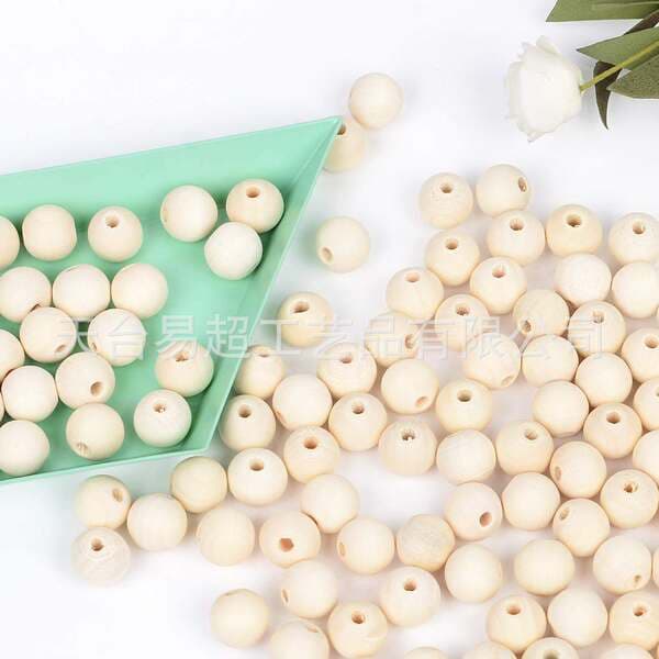 10-40 mm ölçülü, lotus ağacından dairəvi taxta muncuqlar - DIY zərgərlik üçün