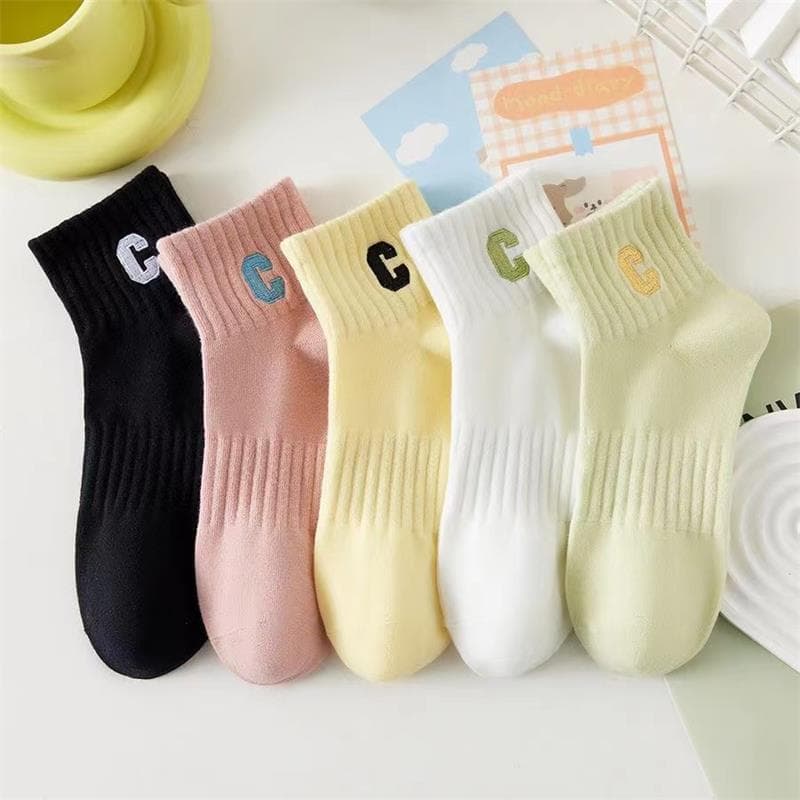 Women's boat socks c (10 pairs/pack of 5 colors mixed)