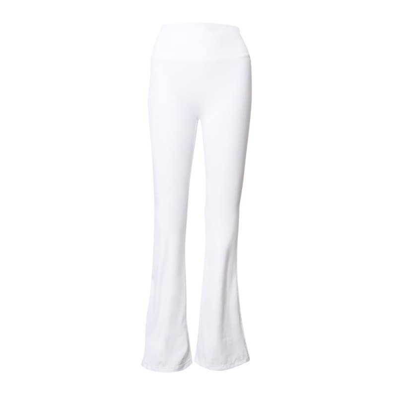 White flared pants