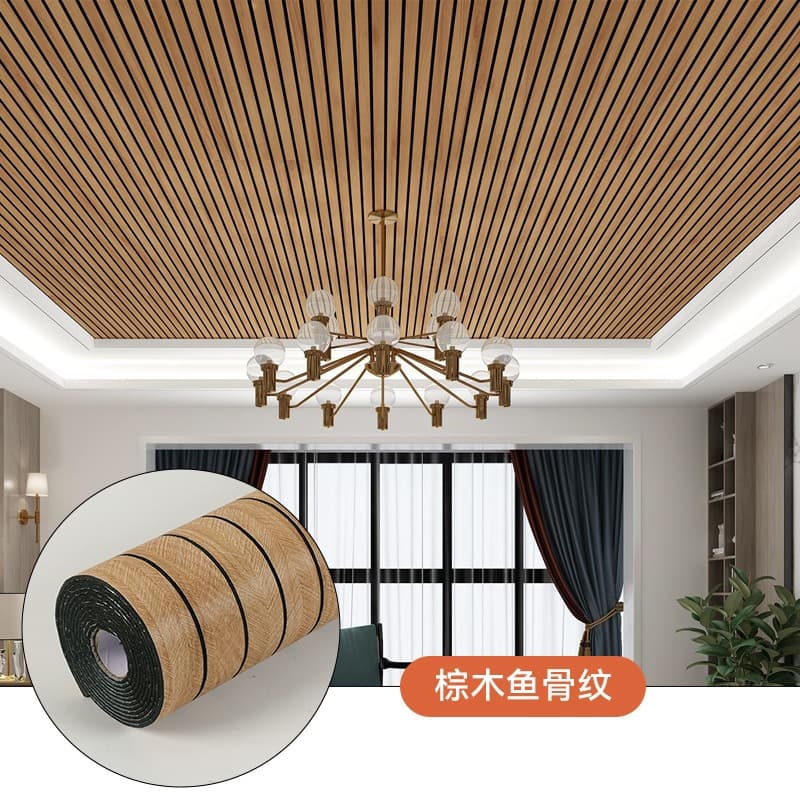 Thickened-brown wood herringbone pattern yg702