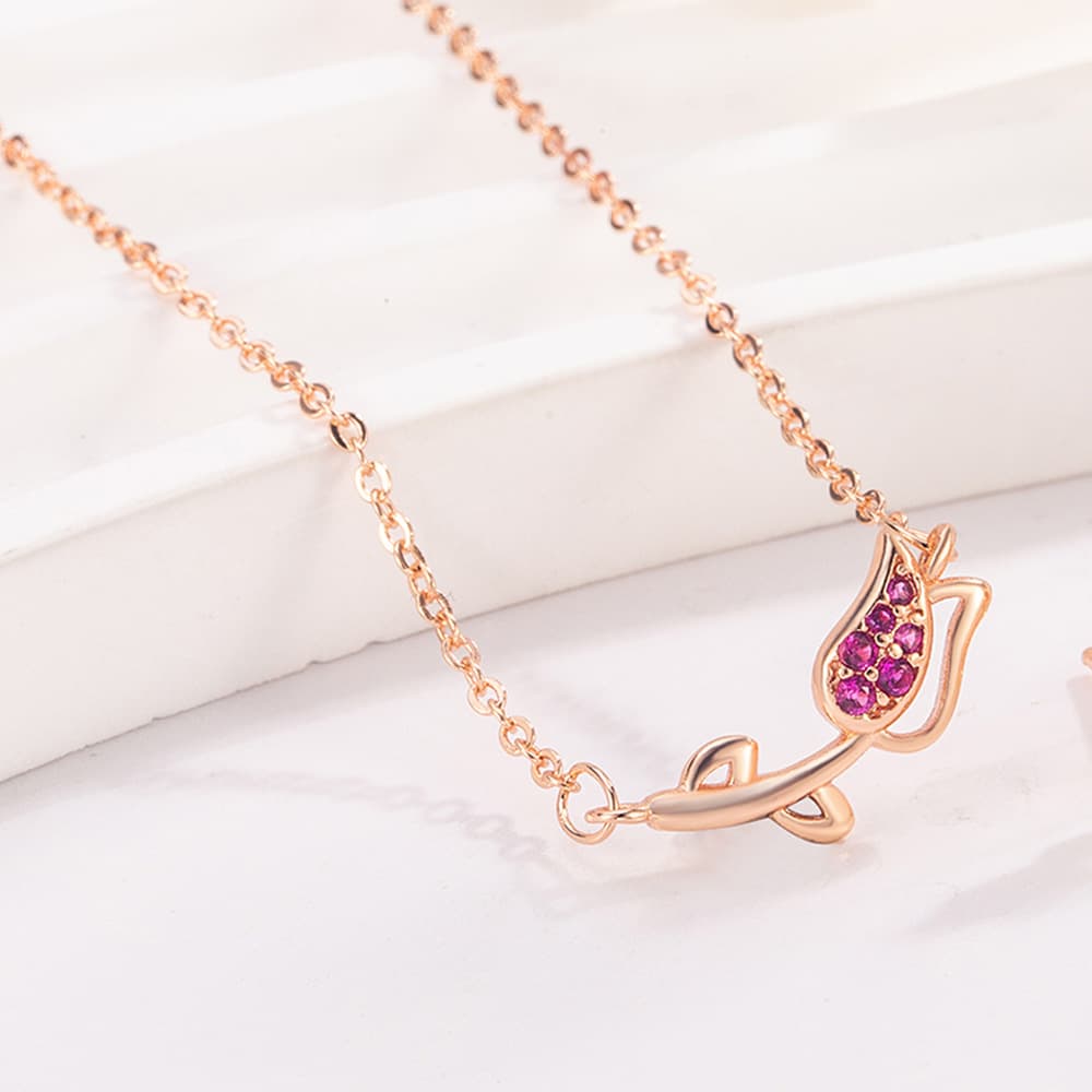 R174 (copper plated with rose gold) with 40+5cm extension chain/unprinted