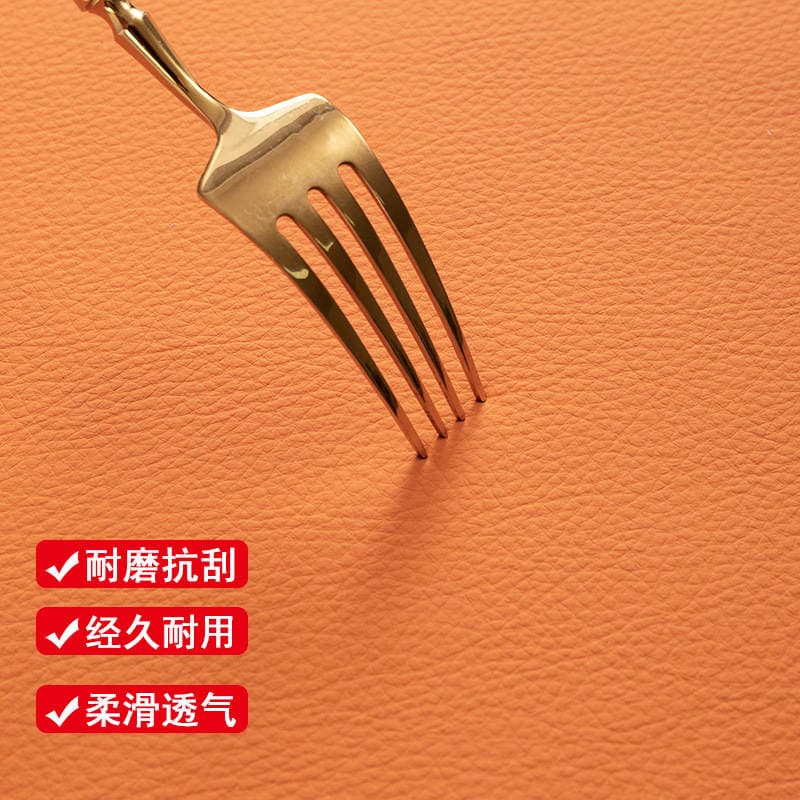 0.7mm Anti-Cat Scratch Leather with Lychee Pattern, Scratch-Resistant, Waterproof, Special Leather Fabric for Pet Sofas, Furniture, Bags, and Tablecloths 3