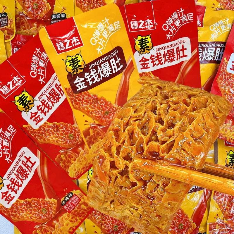 Sui Zhi Jie vegetarian xırtıldayan tofu qəlyanaltıları, küncüt sousu dadlı, ədviyyatlı konjak zolaqları 2