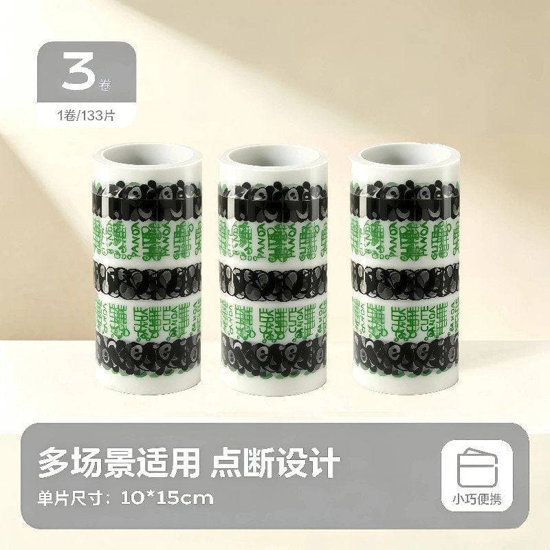 Disposable dirt barrier film (panda thickened version 133 stickers) 3 rolls