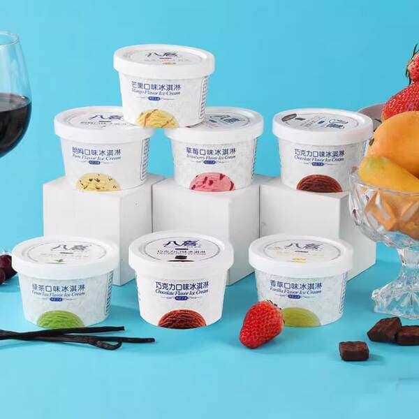 Baxi ice cream 90g * 24 cups vanilla chocolate strawberry rum multi-flavor ice cream ice cream cold drink wholesale