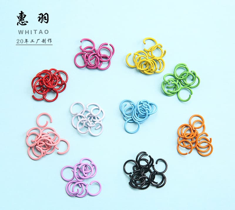 【mixed styles, random selection】8mm round open jump rings