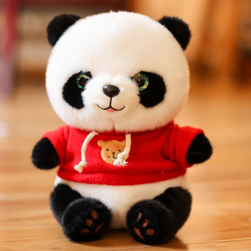 Red sweatshirt panda