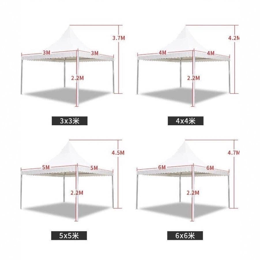 European-style Pointed Canopy Cone-shaped Exhibition Tent Disassembly Awning Hanging Canopy Outdoor Wedding Rain Shed Exhibition Tent 2