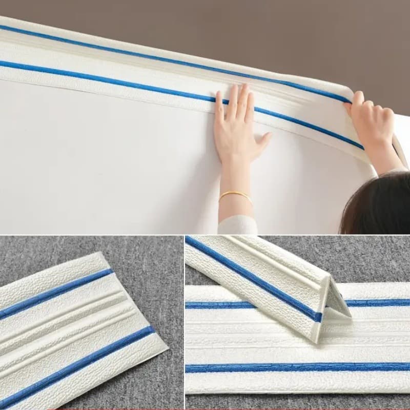 Waistline double strips white and blue (2.3m*14cm)