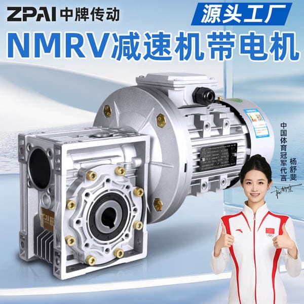 Worm Gear Reducer Motor Integrated Nmrv Turbine Reducer with Motor 380V Variable Speed Gearbox Gear Box