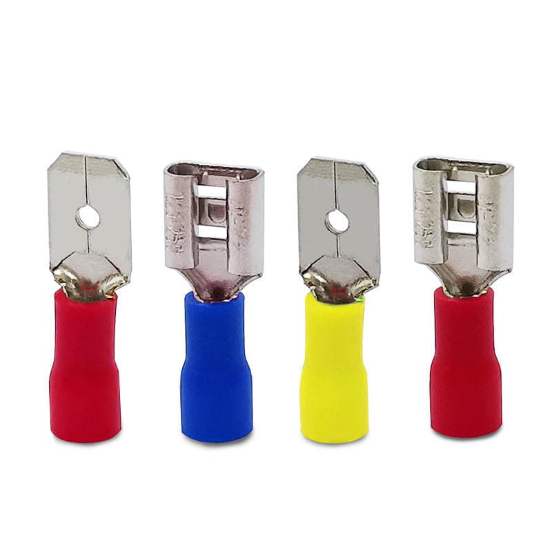 Plug-in wiring cold pressure terminal copper connector 6.3/4.8/2.8MM plug spring terminal wire nose female connector 5