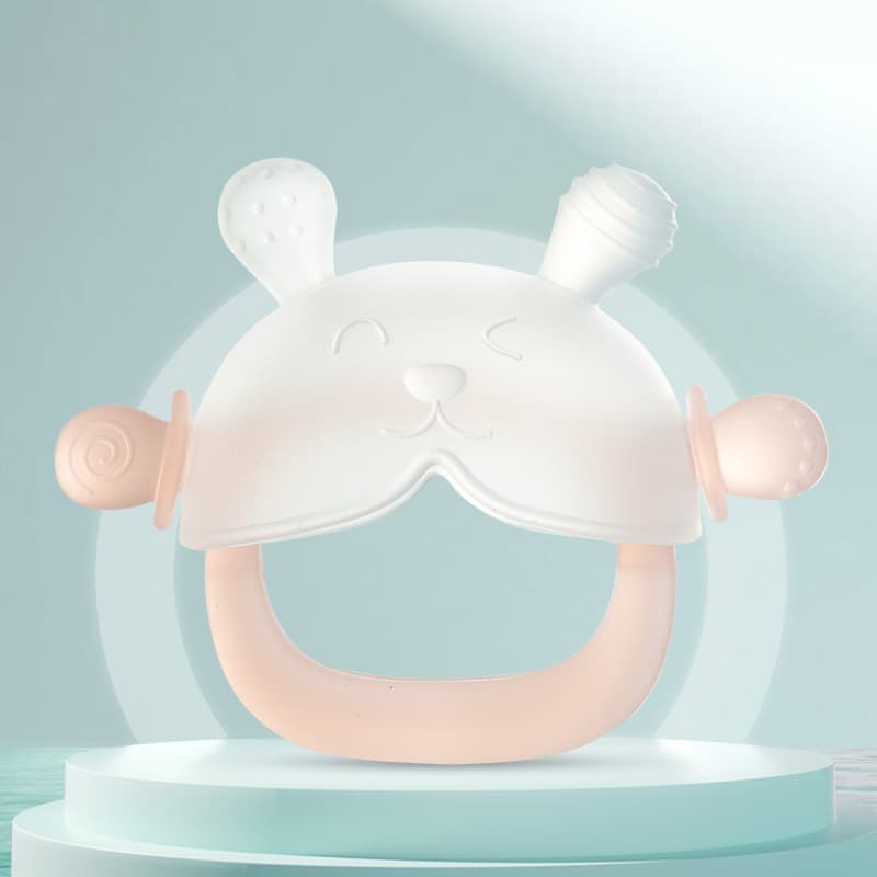 Full grip rabbit teether ※pink (opp bag)